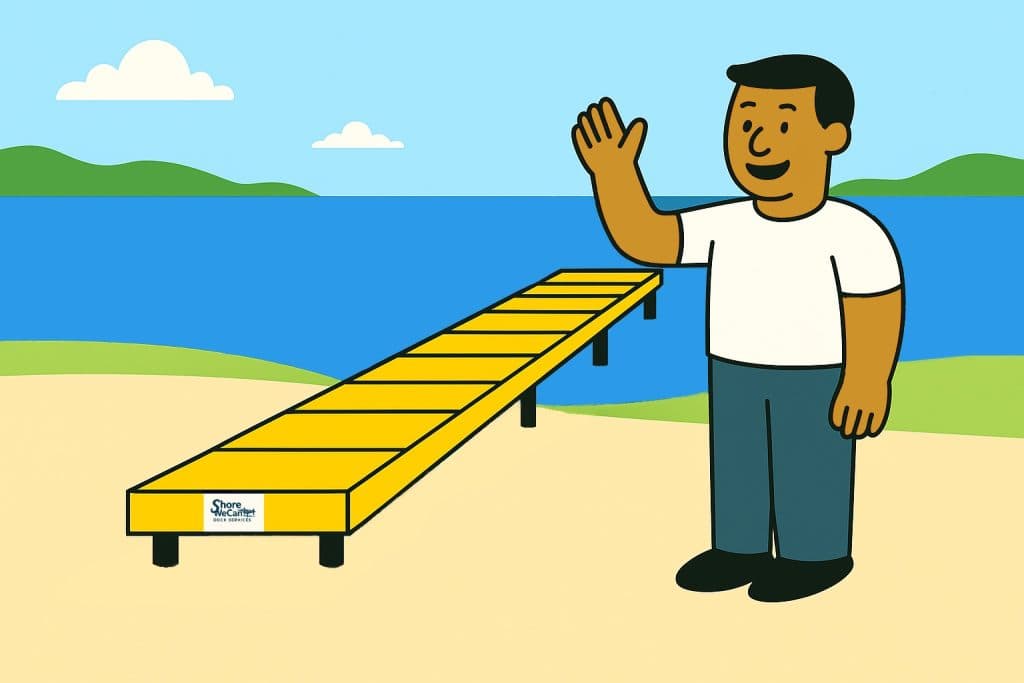 Step 3: Satisfied customer with completed dock installation